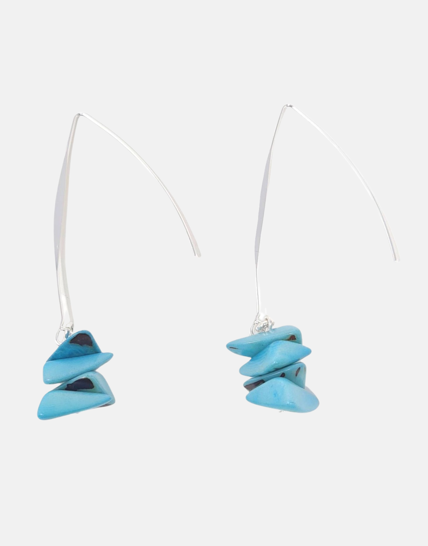 Pretty Pink Eco-Jewellery - Tagua Shavings Drop Earrings: Orange