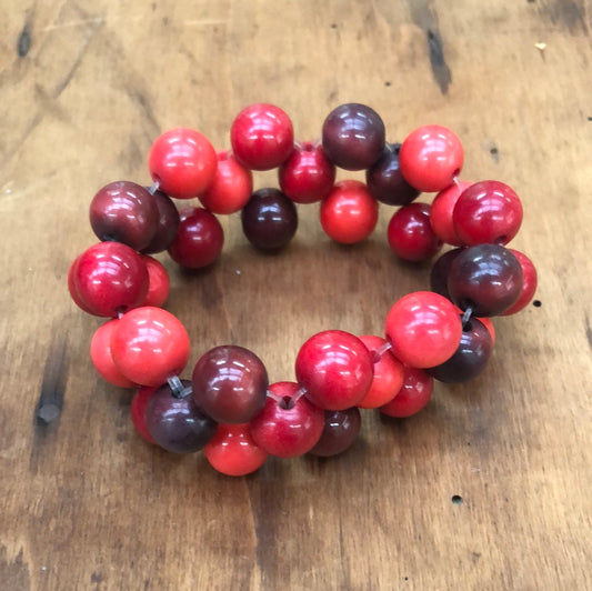 Tagua Bracelet LONA Trio of Reds