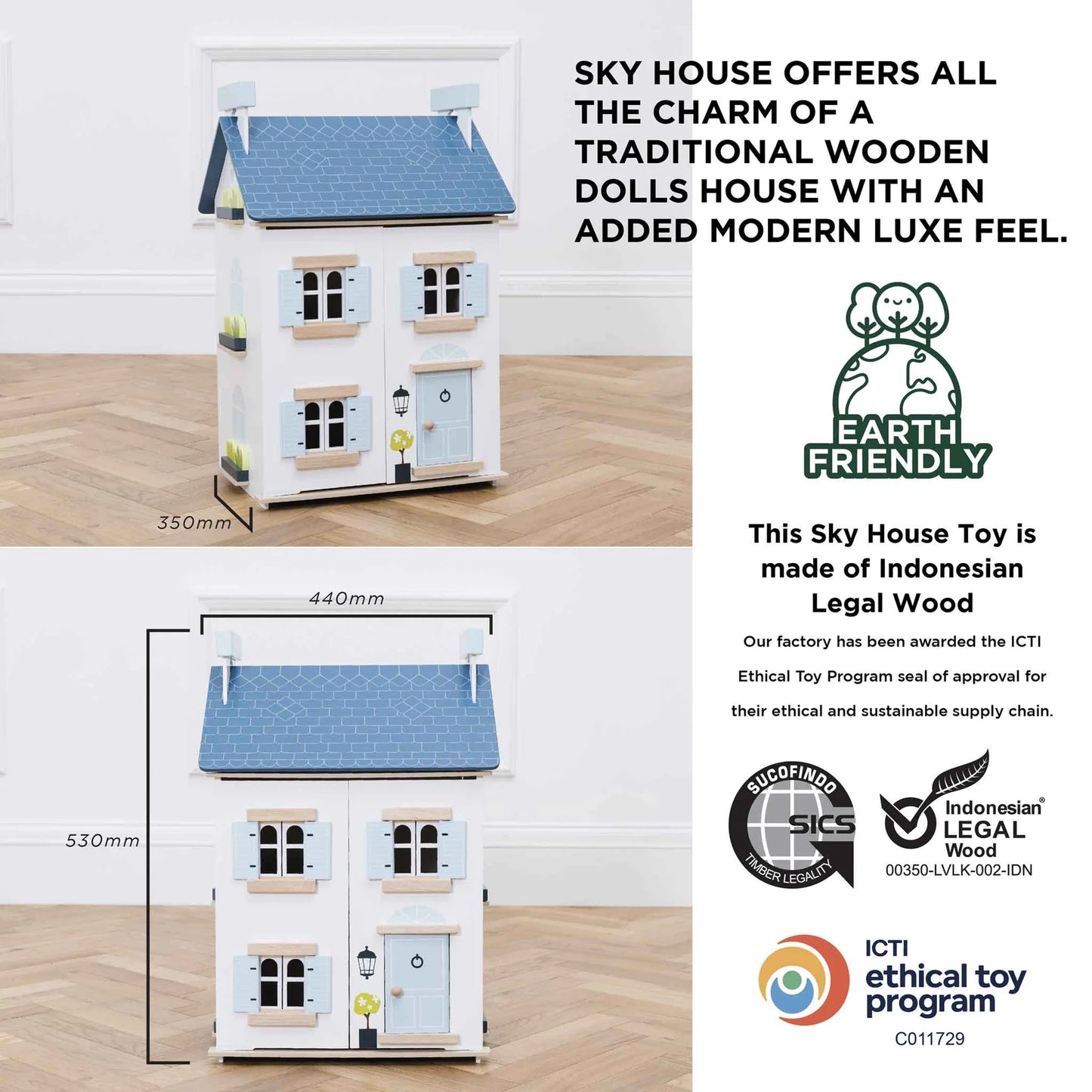 Sky Wooden Doll House