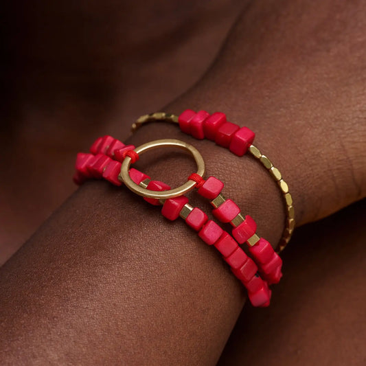 Dainty Triple Tagua Bracelet