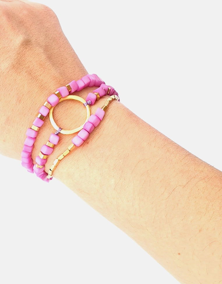 Dainty Triple Tagua Bracelet