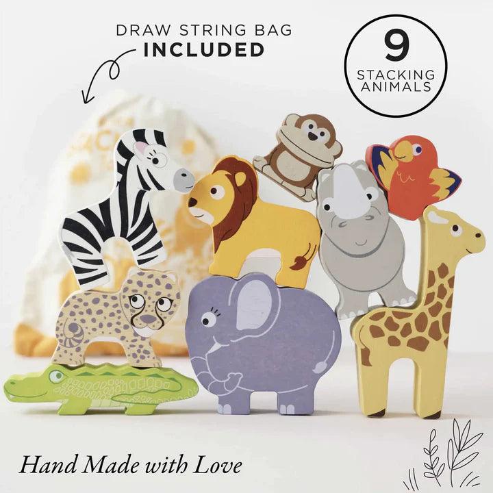 African Animals Wooden Stacking Toy - Gigglewick Gallery
