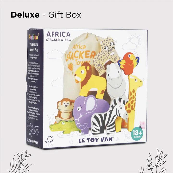 African Animals Wooden Stacking Toy - Gigglewick Gallery
