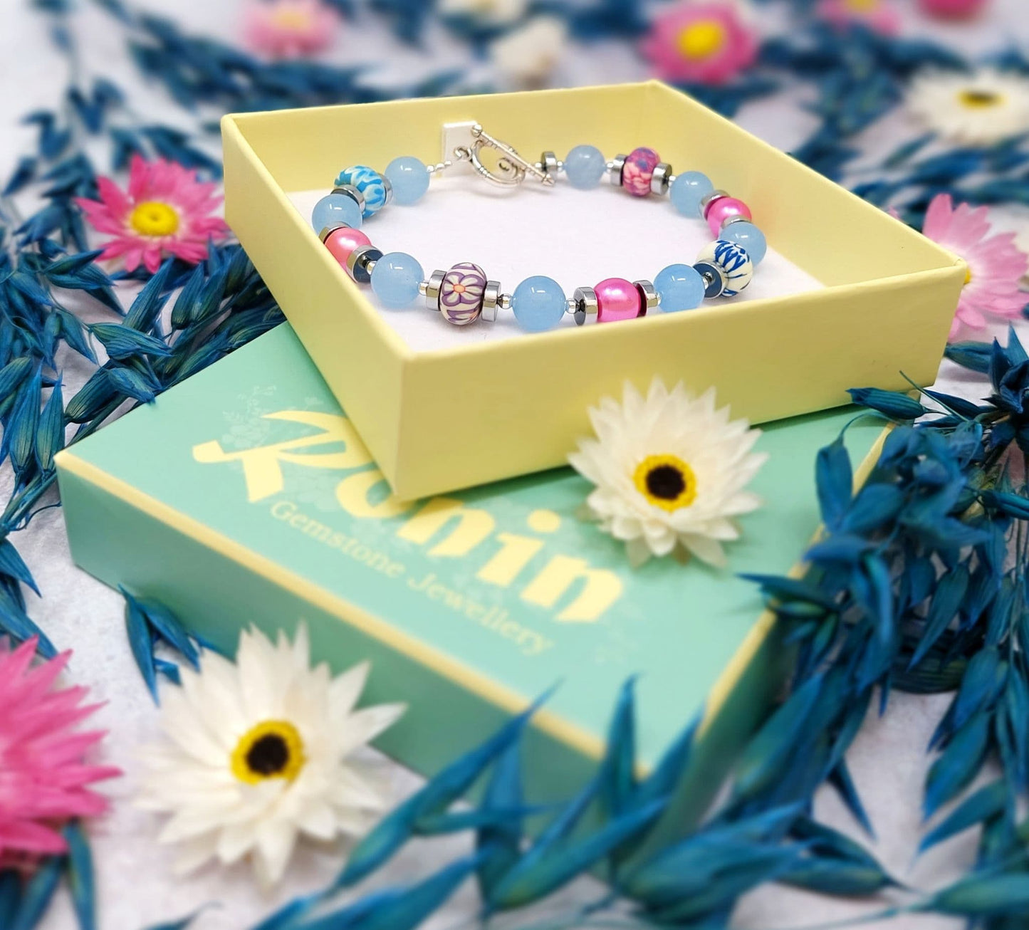Cornflower B2 Gemstone Bracelet