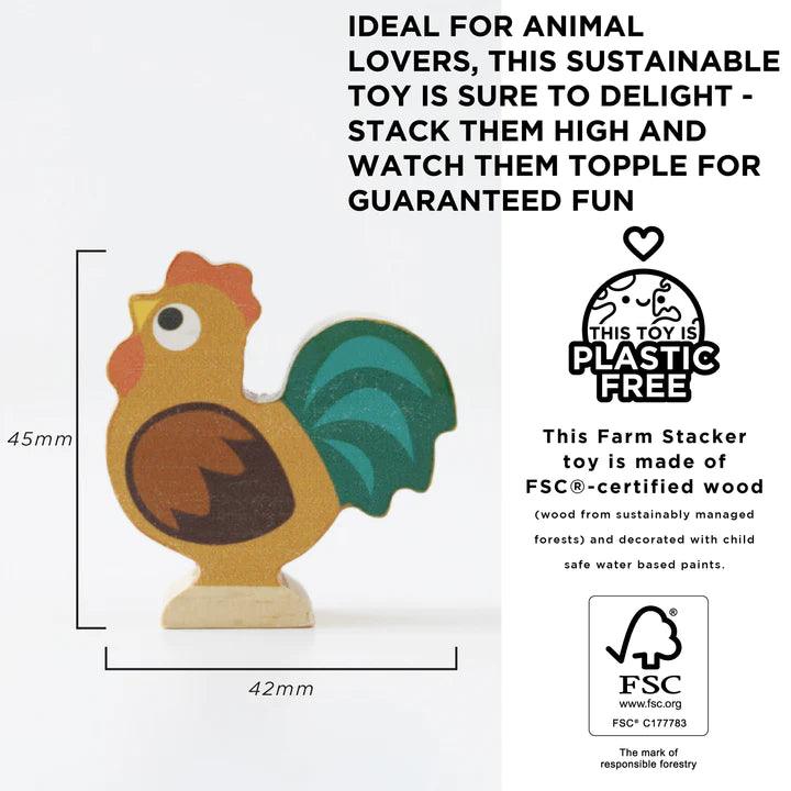 Farm Animals Wooden Stacking Toy - Gigglewick Gallery
