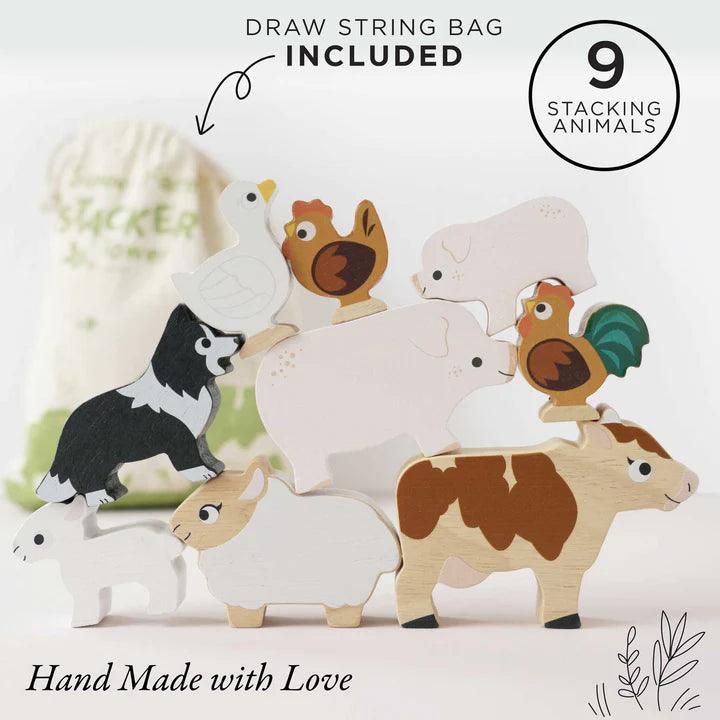 Farm Animals Wooden Stacking Toy - Gigglewick Gallery
