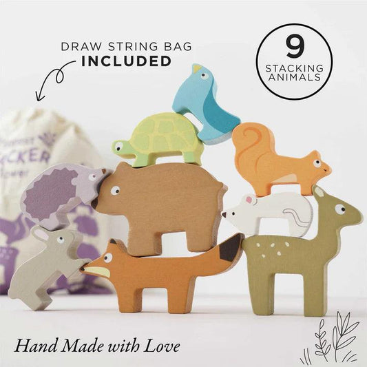 Forest Animals Wooden Stacking Toy - Gigglewick Gallery