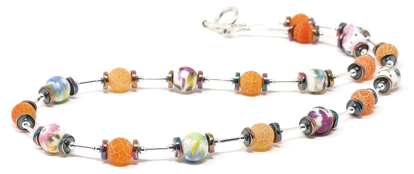 Lily 3 Gemstone Necklace