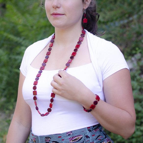 Nodova Bracelet VIRGINIA Red - Gigglewick Gallery
