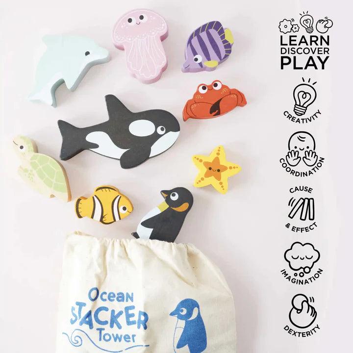 Ocean Wooden Stacking Toys - Gigglewick Gallery