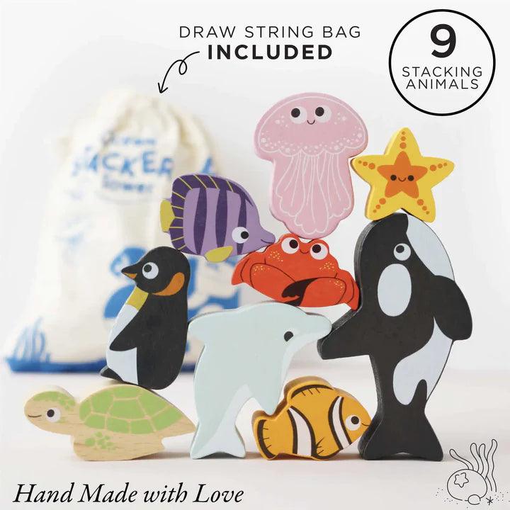 Ocean Wooden Stacking Toys - Gigglewick Gallery