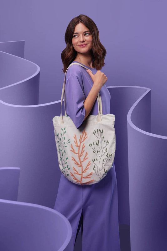 Seaweed Tote Bag - Adult - Sand - Waterproof - Reversible - Gigglewick Gallery