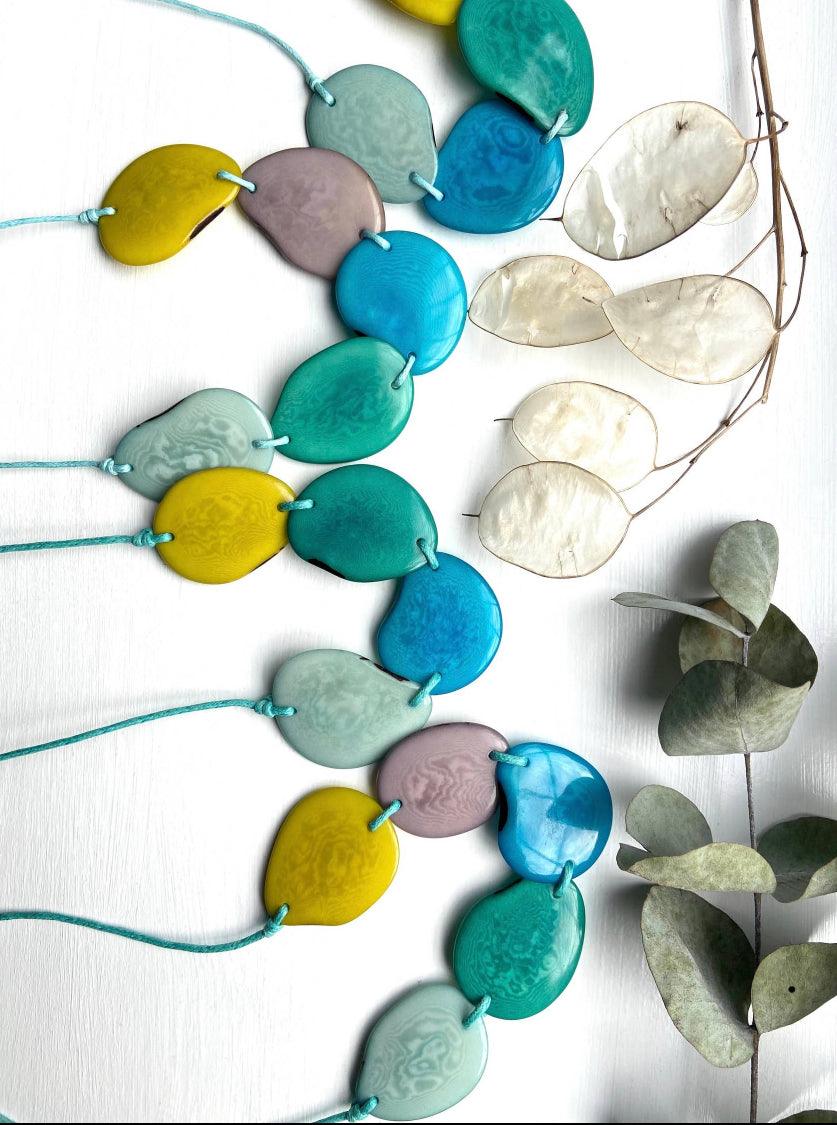 Lydia Zesty Four Bead Tagua Necklace - Gigglewick Gallery