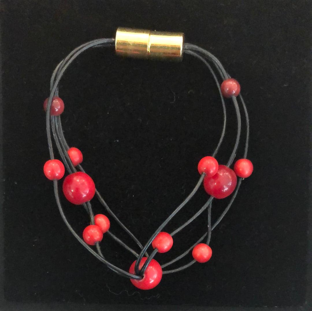 Nodova Bracelet IPONEA Trio of Reds - Gigglewick Gallery