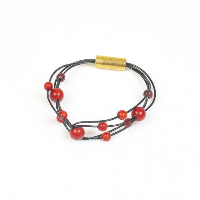 Nodova Bracelet IPONEA Trio of Reds - Gigglewick Gallery