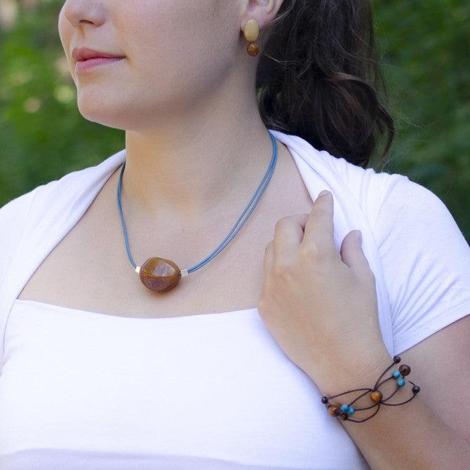 Nodova Bracelet IPONEA Trio of Reds - Gigglewick Gallery