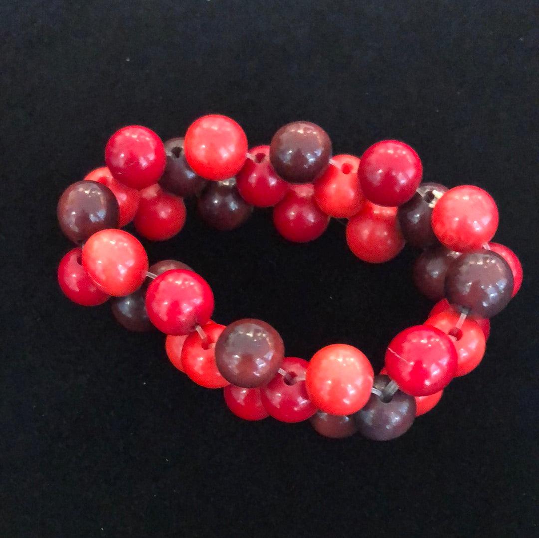 Nodova Bracelet LONA Trio of Reds - Gigglewick Gallery