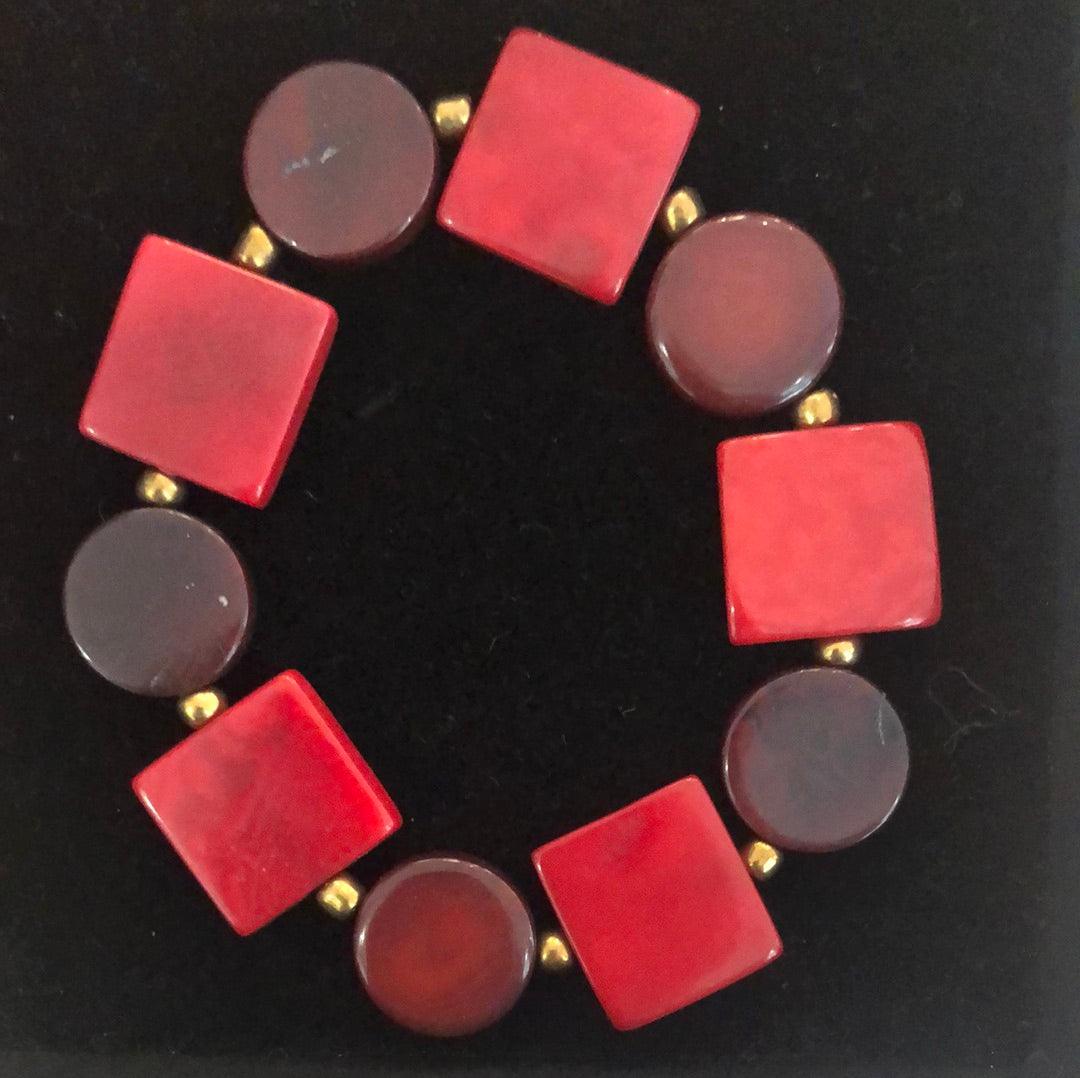 Nodova Bracelet VIRGINIA Red - Gigglewick Gallery