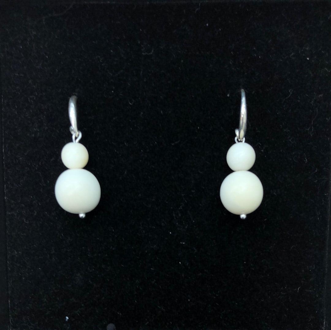 NODOVA - Mademoiselle Earrings Cream - Gigglewick Gallery