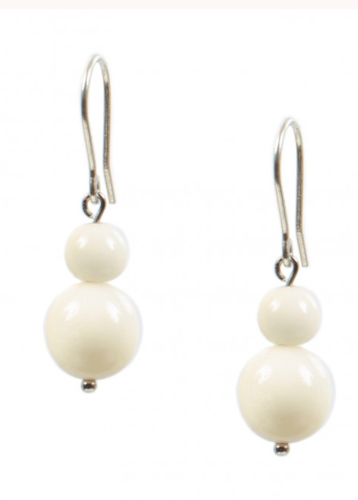 NODOVA - Mademoiselle Earrings Cream - Gigglewick Gallery