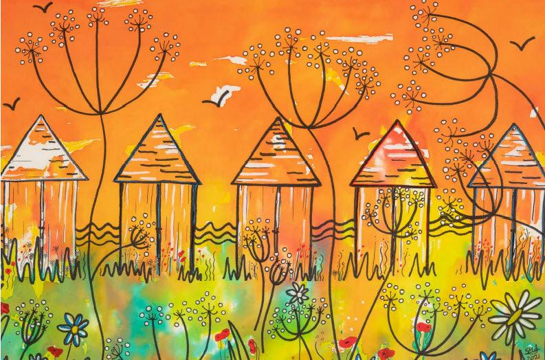 Sunset Beach Huts - Gigglewick Gallery