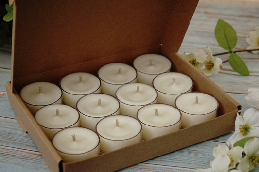 Unscented Natural Soy Wax Tealight Candles