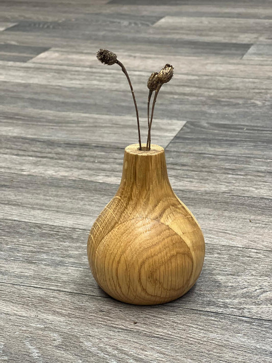 Engineered Oak Turned Bud Vase