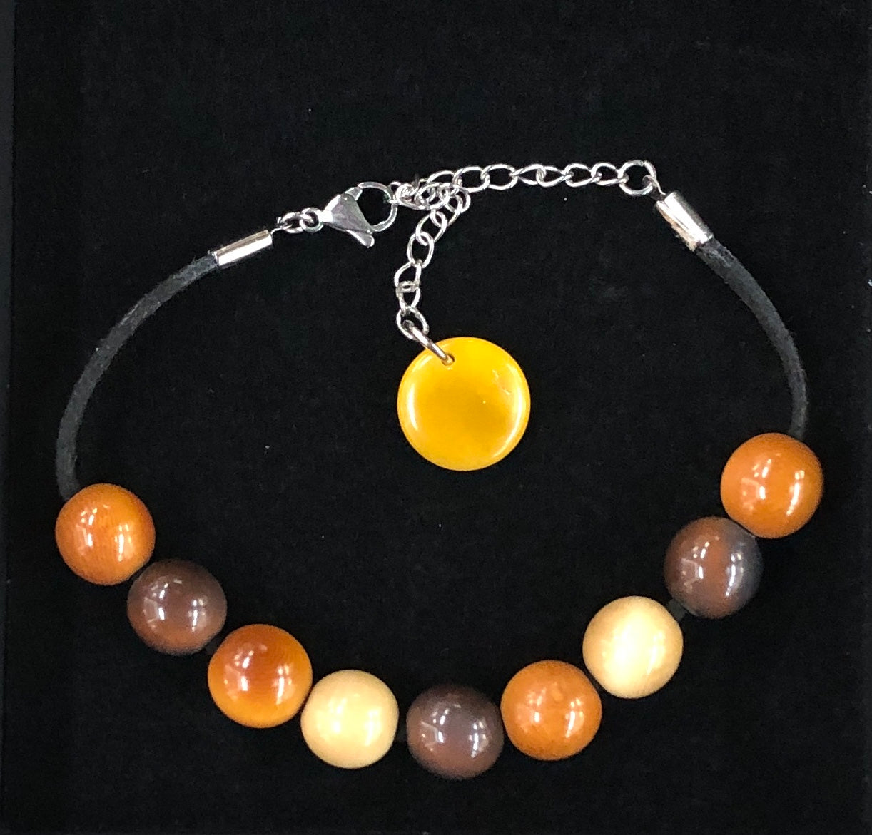 Tagua PETWORTH Bracelet Caramel Coffee - adjustable