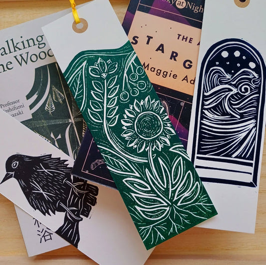 Hand-printed bookmarks