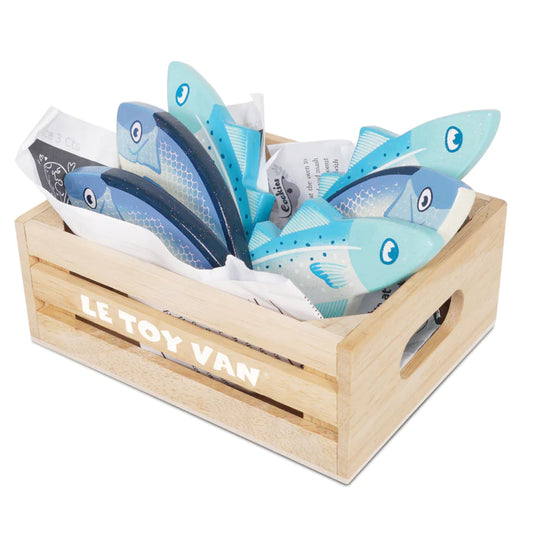 Market Fish Wooden Play Food Crate