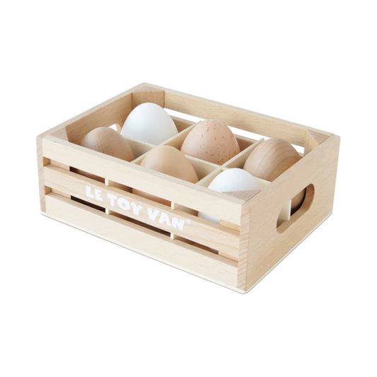 Farm Eggs - Wooden Market Crate