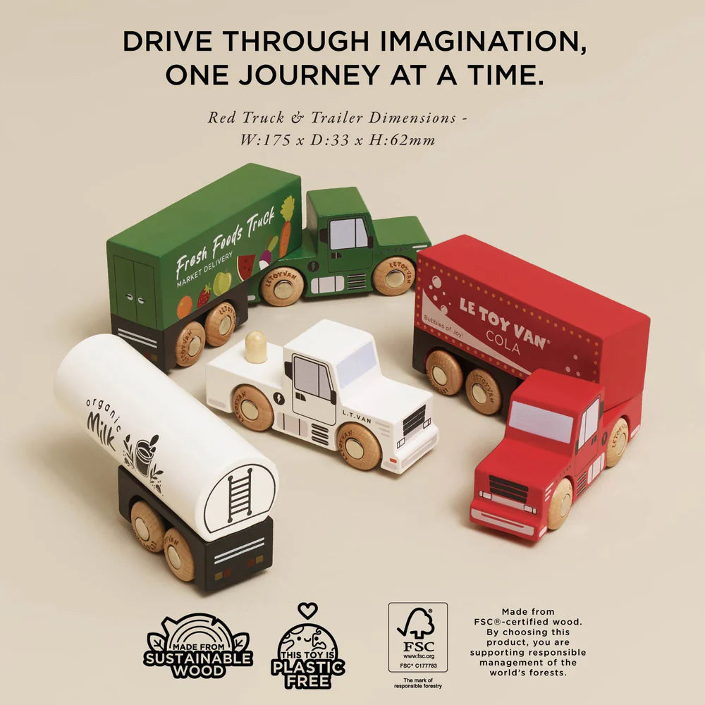 Wooden Trailer Truck Set