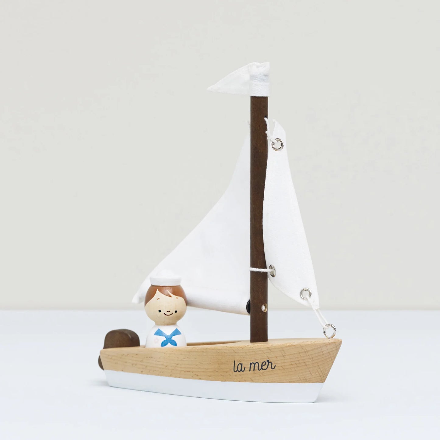 Wooden Sailing Boat & Captain