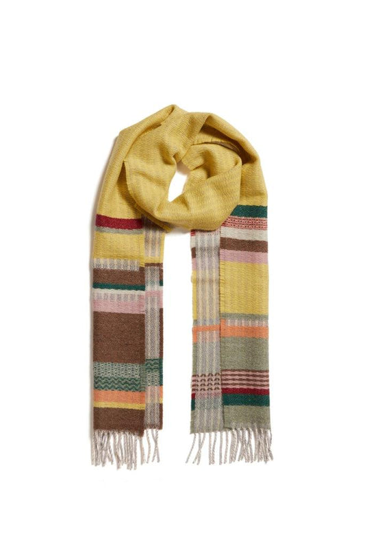 Darland Yellow Lambswool Scarf - Gigglewick Gallery