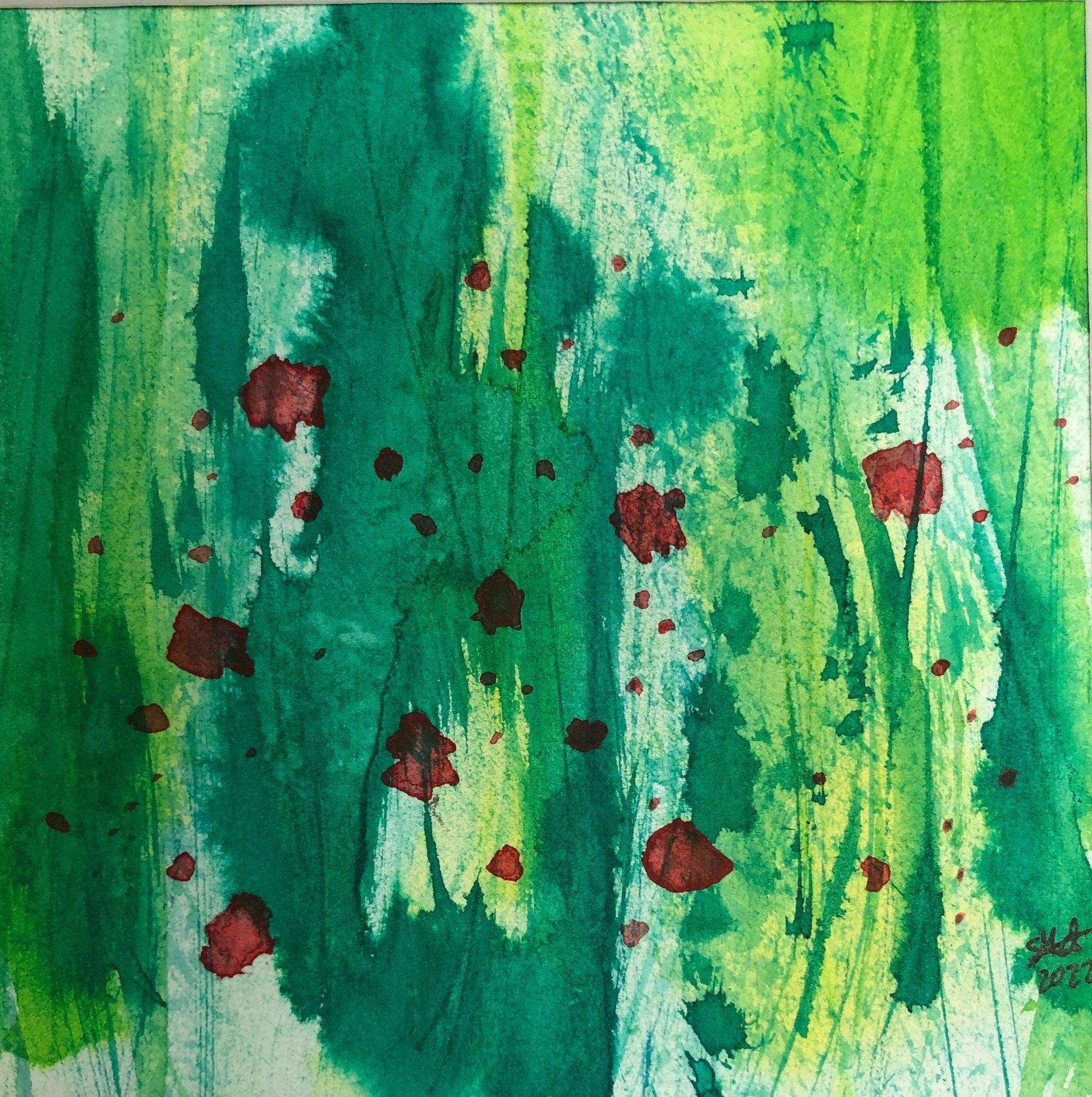 Emerald Poppies - Gigglewick Gallery