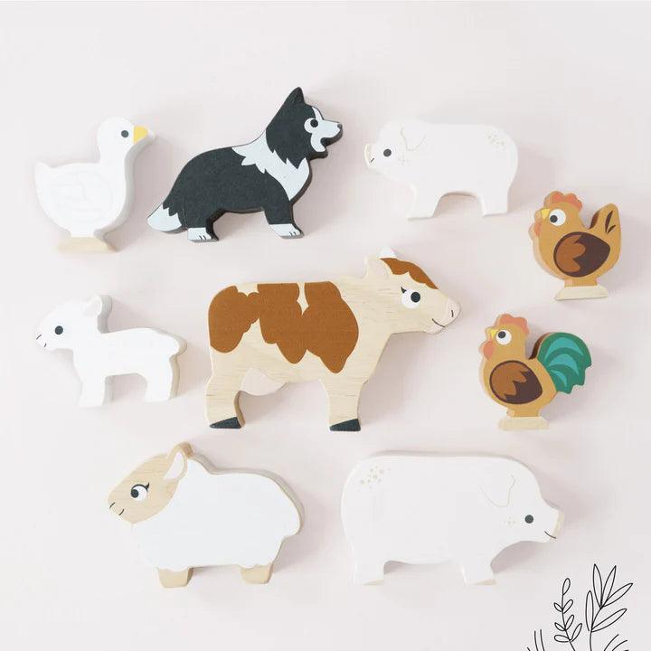 Farm Animals Wooden Stacking Toy - Gigglewick Gallery