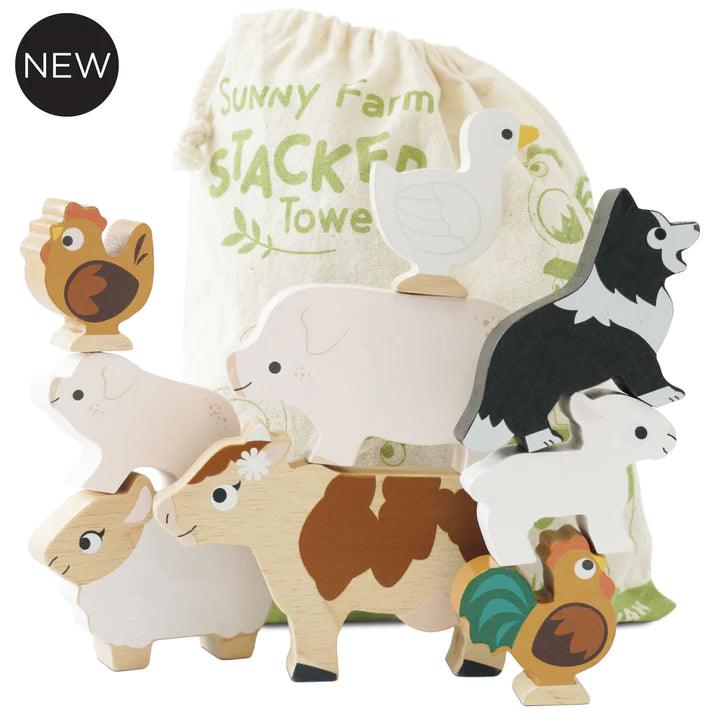 Farm Animals Wooden Stacking Toy - Gigglewick Gallery