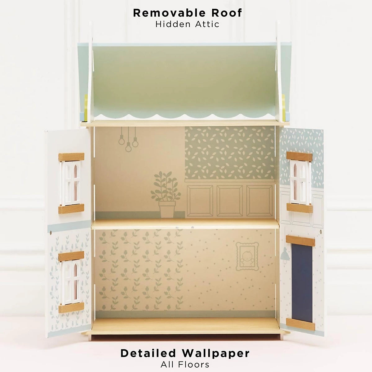 Blue Belle Wooden Doll House