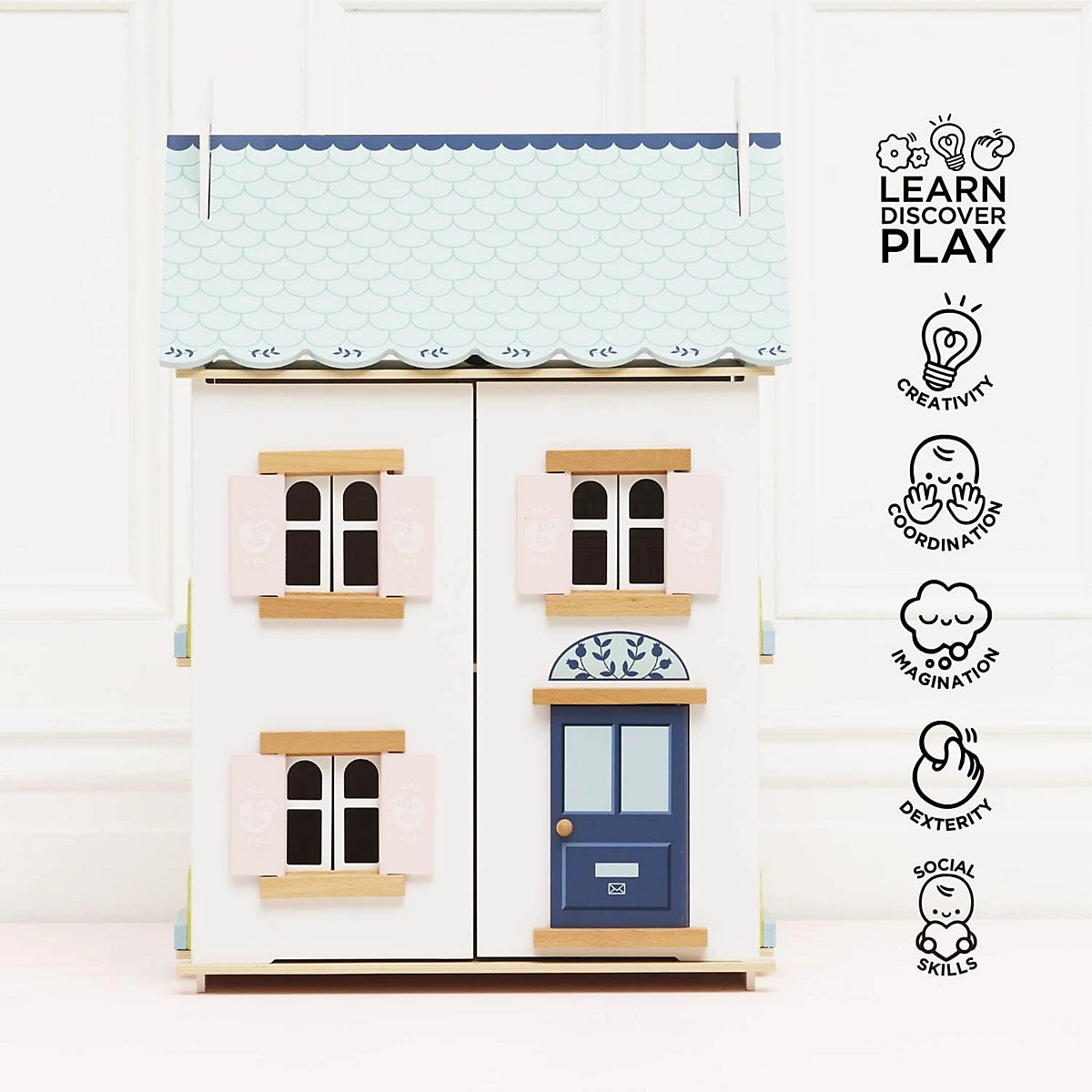 Blue Belle Wooden Doll House