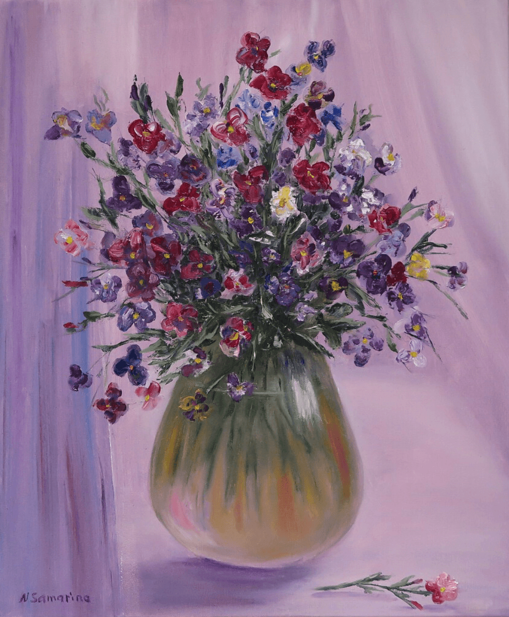 'Pansies' Limited Edition Mounted Prints - Gigglewick Gallery