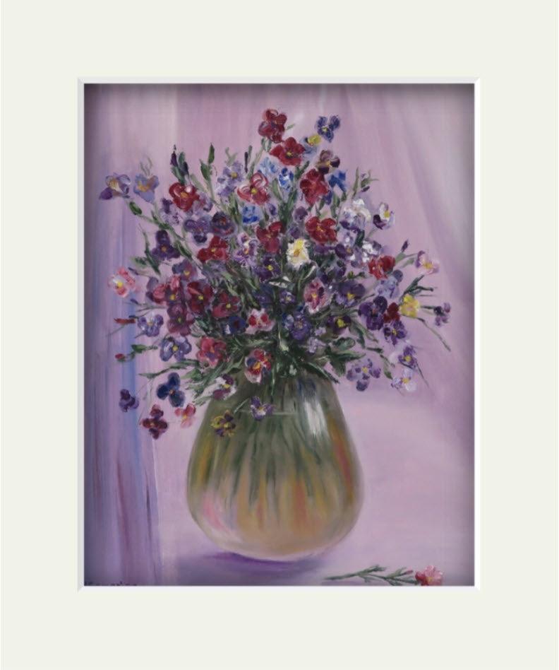'Pansies' Limited Edition Mounted Prints - Gigglewick Gallery