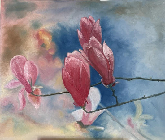 'Pink Magnolia' Limited Edition Mounted Prints - Gigglewick Gallery