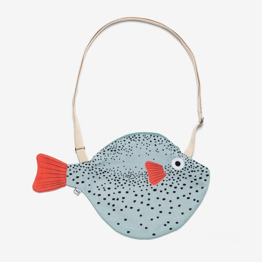 Pufferfish Shoulder Bag - Aqua - Gigglewick Gallery