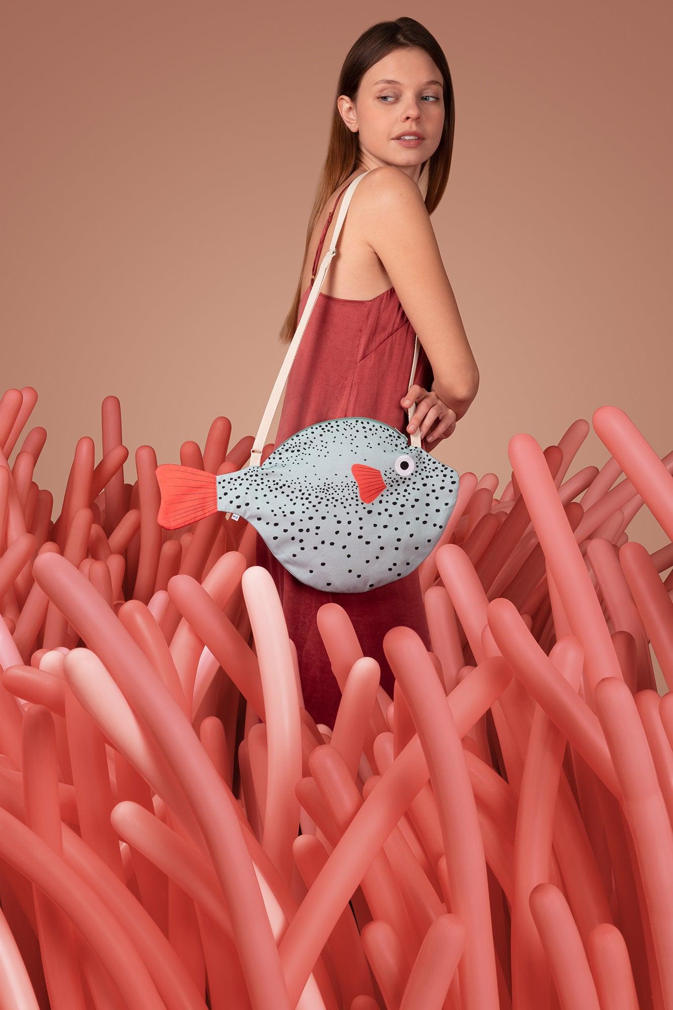 Pufferfish Shoulder Bag - Large - Pink - Gigglewick Gallery