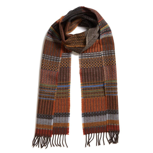 Wainscott Rust Lambswool Scarf - Gigglewick Gallery