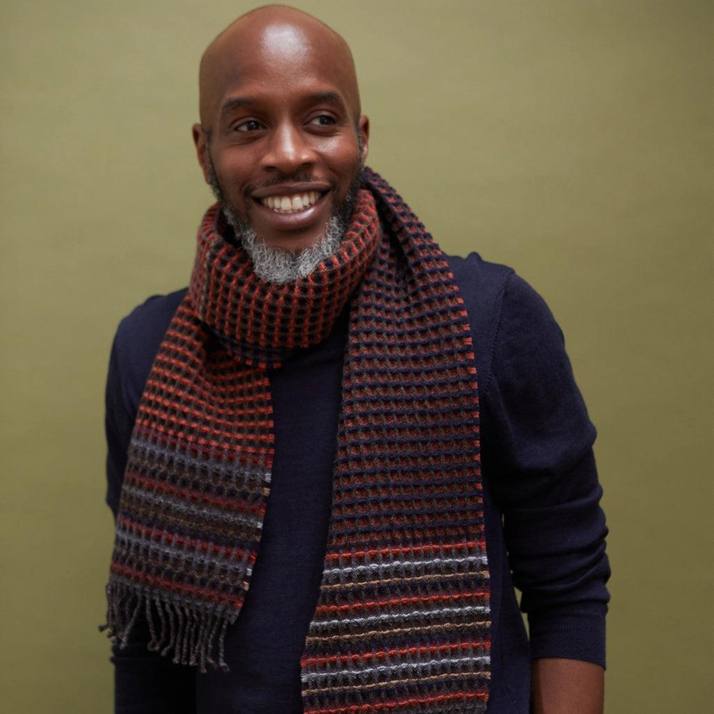 Wainscott Rust Lambswool Scarf - Gigglewick Gallery