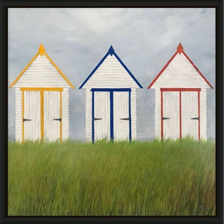Beach Hut Trio - Gigglewick Gallery