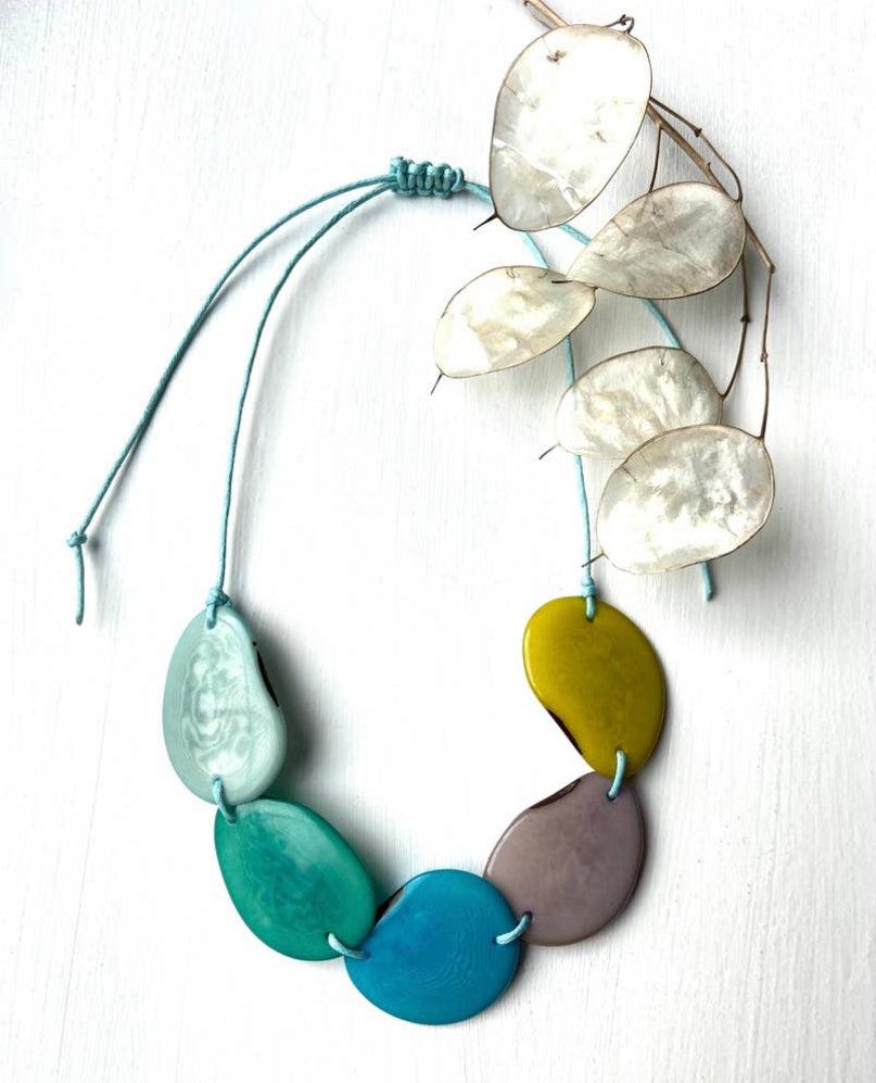 Lydia Zesty Five Bead Tagua Necklace - Gigglewick Gallery