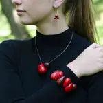 Nodova CESARI necklace Red and Navy - Gigglewick Gallery