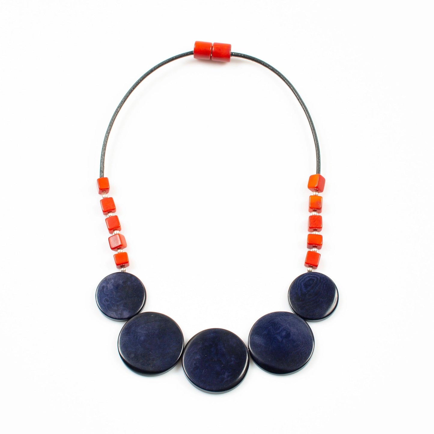 Nodova ELONA necklace | rust navy - Gigglewick Gallery